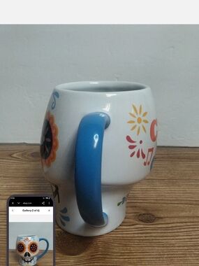 DISNEY PIXAR COCO SKULL TEA OR COFFEE 12 Oz MUG DAY OF THE DEAD New With Sticker